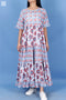 Mulmul Cotton Frou Frou Dress In Assorted Block Print