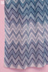 Wool Stole In Chevron Block Print