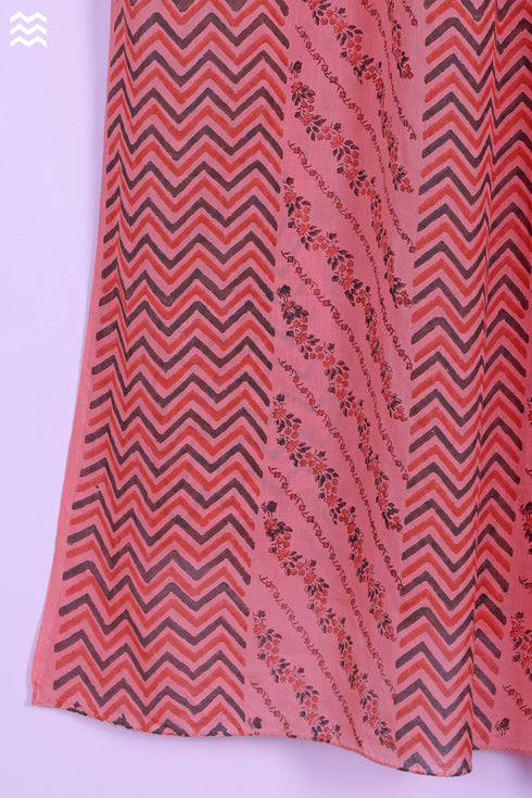 Mulmul Cotton Wrap In Assorted Block Print
