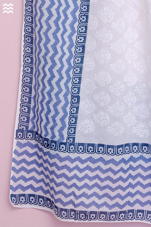 Mulmul Cotton Wrap In Assorted Block Print