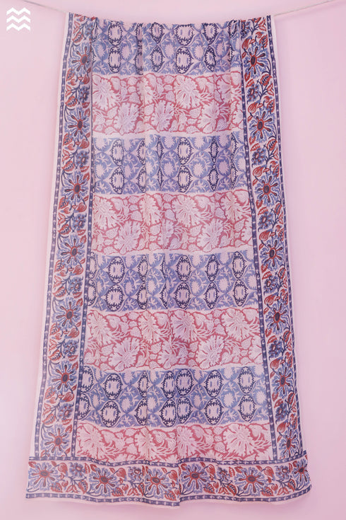 Mulmul Cotton Wrap In Assorted Block Print