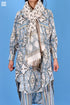 Bengal Cotton Jamdani Lou Lou Wrap With Graphic Block Print