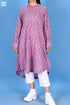 Mulmul Cotton Lizard Top In Graphic Block Print