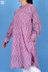 Mulmul Cotton Lizard Top In Graphic Block Print