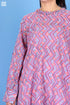 Mulmul Cotton Lizard Top In Graphic Block Print