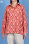 Slub Cotton Zoom Shirt In Floral Block Print