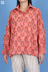 Slub Cotton Zoom Shirt In Floral Block Print