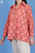 Slub Cotton Zoom Shirt In Floral Block Print