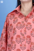 Slub Cotton Zoom Shirt In Floral Block Print