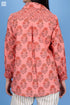 Slub Cotton Zoom Shirt In Floral Block Print