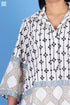 Slub Cotton Zoom Shirt In Graphic Block Print