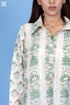 Cotton Silk Long Boyfriend Shirt In Block Print