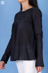 Silk Cotton Bias Inner Top in Black