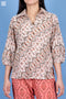 Crepe Cotton Dolly Shirt In Graphic Block Print