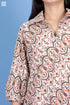 Crepe Cotton Dolly Shirt In Graphic Block Print