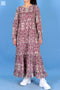 Mulmul Cotton Ingles Dress In Graphic Print