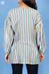 Cotton Silk Stanley Top In Striped Print