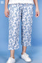 Cambric Cotton Rose Pant In Floral Block Print