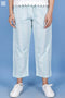 Cambric Cotton Rose Pant In Striped Block Print