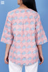Slub Cotton Annabelle Top In Graphic Block Print