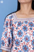 Crepe Cotton Tommy Top In Floral Block Print