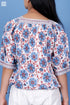 Crepe Cotton Tommy Top In Floral Block Print