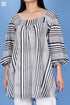 Mulmul Cotton Dunning Top In Graphic Block Print