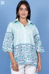 Slub Cotton Zoom Shirt In Assorted Block Print