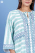 Slub Cotton Sheiba Top In Graphic Block Print