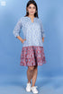 Mulmul Cotton New Pete Top In Block Print