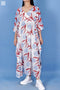 Mulmul Cotton Cher Caftan In Floral Block Print