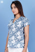 Mulmul Cotton Dolly Top In Floral Block Print