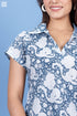 Mulmul Cotton Dolly Top In Floral Block Print