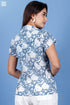 Mulmul Cotton Dolly Top In Floral Block Print