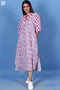 Slub Cotton Joplin Dress In Assorted Block Print