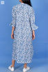 Slub Cotton Centre Joplin Dress In Assorted Block Print