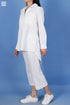 Slub Cotton Classic Shirt In White Block Print