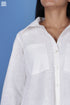 Slub Cotton Classic Shirt In White Block Print