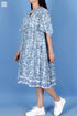 Mulmul Cotton Runaway Dress In Floral Block Print