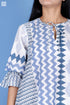 Slub Cotton Sheiba Top In Graphic Block Print