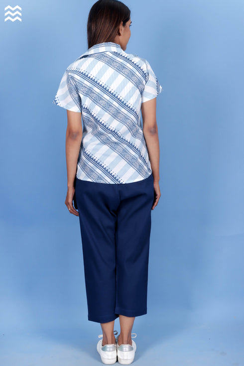 Cambric Cotton Dolly Shirt In Graphic Print