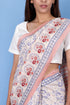 Cotton Silk Saree With Fall In Floral Block Print