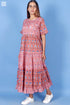 Mulmul Cotton Frou Frou Dress In Assorted Block Print