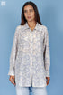 Cotton Silk Boyfriend Shirt In Block Print