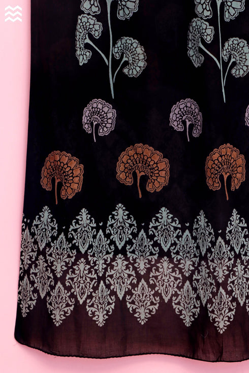 Mulmul Cotton Wrap In Block Print