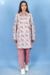 Cambric Cotton Boyfriend Shirt In Block Print