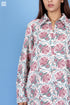 Cambric Cotton Boyfriend Shirt In Block Print