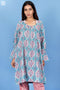 Rayon Shift Dress In Block Print
