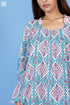 Rayon Shift Dress In Block Print