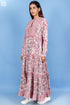 Crepe Cotton Katori Dress In Graphic Block Print